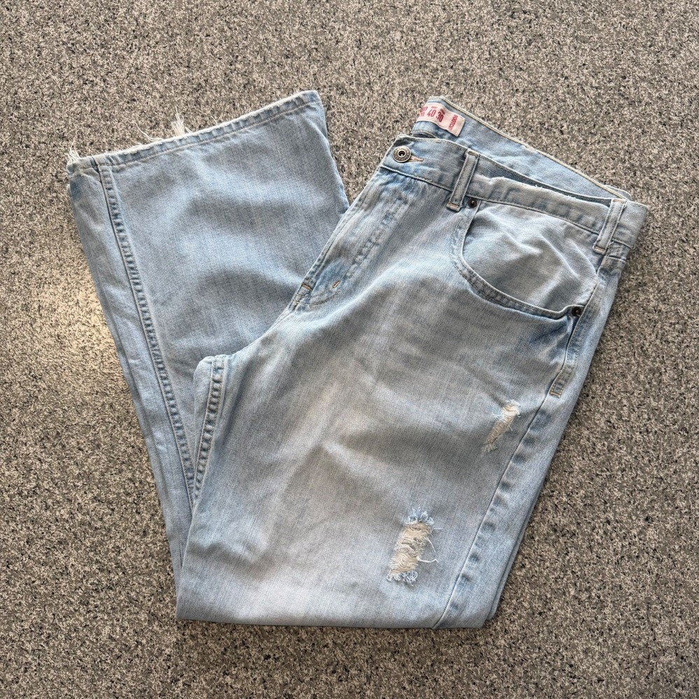 Mossimo Supply Co Bootcut Jeans Mens 40x30 Vintage Y2K Loose Fit Distressed
